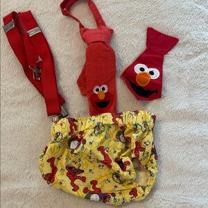 Elmo- Baby’s 1st birthday set: diaper cover, suspenders, tie and appliqué